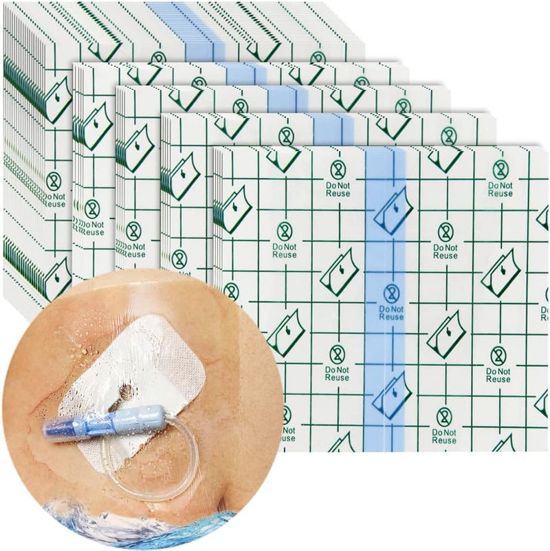 EaseToU 12"x13.7" Waterproof Dialysis Catheter Shower Cover Chest Port Shield Protector for Central Line G Feeding Tubes Transparent Wound Dressing, Pack of 14 - Image 1
